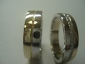 Обручальные кольца 50br из белого и желтого золота с бриллиантами сделано на заказ